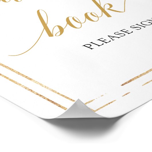 Boho blush roze roze lijst gastenboek poster (Hoek)