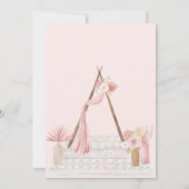 Boho Blush Roze Roze Pampass Vrijgezellenfeest Kaart (Achterkant)