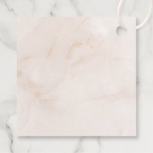 Boho Blush Roze Rozen Bruiloft Welkom Bedankjes Labels (Achterkant)