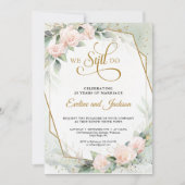 Boho blush roze rozen en eucalyptus we zijn nog st kaart (Voorkant)