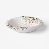 Boho blush roze rozen eucalyptus groen goud papieren kommen (Gebogen)