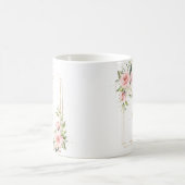 Boho blush roze rozen gouden salie 50ste verjaarda koffiemok (Center)