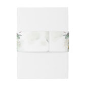 Boho blush roze rozen groene eucalyptus gold lijst uitnodigingen wikkel (Achterkant Voorbeeld)