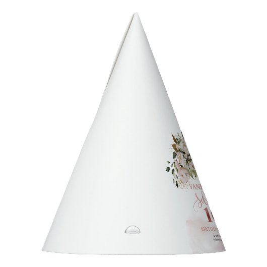 Boho blush roze rozen roos goudgroen zoet 16e feesthoedjes (Links)