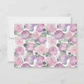 Boho Blush Roze RSVP Trouwkaart Kaartje (Achterkant)