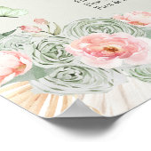 Boho Blush Roze Sage Groen 15 Años Zitkaarten Poster (Hoek)