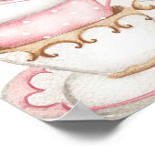 Boho Blush Roze Thee voor Twee Verjaardag Welkomst Poster (Hoek)