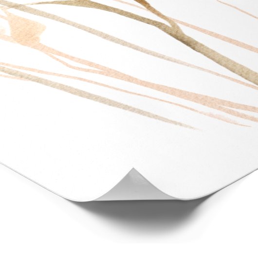 BOHO BLUSH ROZE WATERVERF BLOEMIGE BABY IN BLOEI POSTER (Hoek)