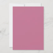 Boho Blush Roze Waterverf Bloemige Bruiloft Kaart (Achterkant)