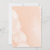 Boho Blush Roze Waterverf & Cactus Trouwen Kaart (Achterkant)