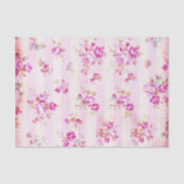 Boho  blush rozen bloemen strepen tissuepapier (Voorkant)