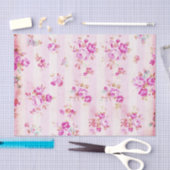 Boho blush rozen bloemen strepen tissuepapier (Craft)