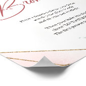 Boho blush rozen eucalyptus goud Mijn waterbroekje Poster (Hoek)