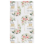 Boho blush rozen groen goud 40ste verjaardag Gift  Klein Cadeauzakje (Achterkant)
