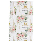 Boho blush rozen groen goud 40ste verjaardag Gift  Klein Cadeauzakje (Voorkant)