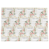 Boho blush rozen groen goud Quinceañera Gift Bag Groot Cadeauzakje (Achterkant)