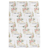 Boho blush rozen groen goud Quinceañera Gift Bag Medium Cadeauzakje (Voorkant)