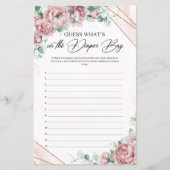 Boho blush rozen raden wat er in de luierzak zit (Voorkant)