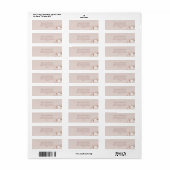 Boho Blush Trouw Uitnodiging Retourlabel Etiket (Full Sheet)