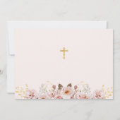 Boho Blush vlinderdoop bedankkaart Kaart (Achterkant)