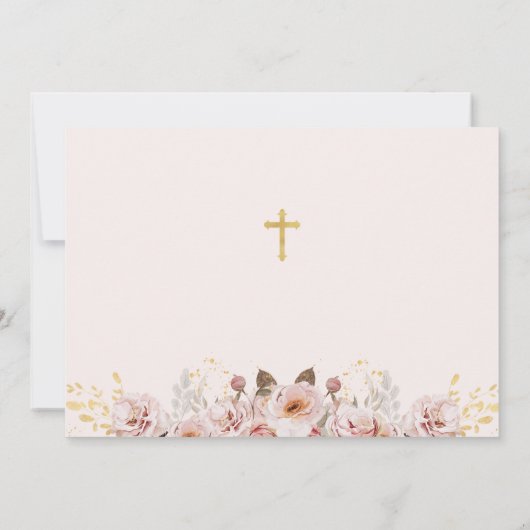 Boho Blush vlinderdoop bedankkaart Kaart (Achterkant)