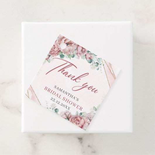 Boho blush vrijgezellenfeest gunt labels (In situ)