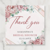 Boho blush vrijgezellenfeest gunt labels (Achterkant)