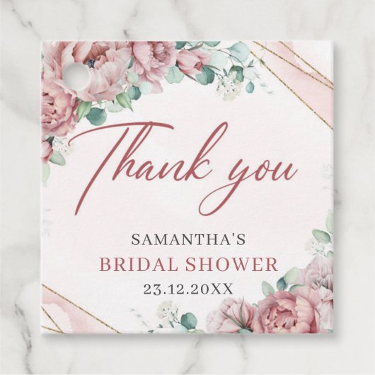 Boho blush vrijgezellenfeest gunt labels (Voorkant)