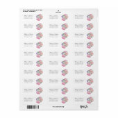 Boho Blush Watercolor Bloemen Bruiloft Adres Etiket (Full Sheet)