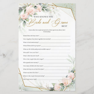 Boho Blush Wie kent de bruid en bruidegom het best
