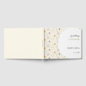 Boho Blush Wilde Bloemen Watercolor Kunst Gastenboek (Volledig)