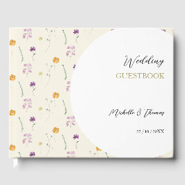 Boho Blush Wildflowers Waterverf Art Gastenboek