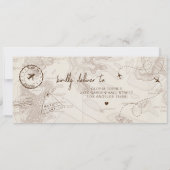 Boho Boarding Pass Bestemming Bruiloft Kaart (Achterkant)