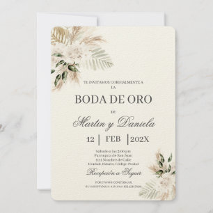 Boho boda de oro kaart