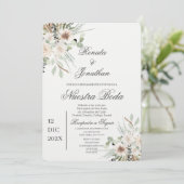 Boho boda en español kaart (Staand voorkant)