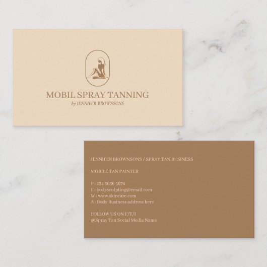 Boho Body Skincare Visitekaartje (Voorkant / Achterkant)