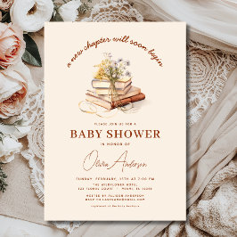 Boho boek begint nieuw Baby shower Kaart