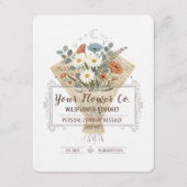 Boho Boek-Pagina Bloemen Persoonlijke Kunst Kaart (Voorkant)