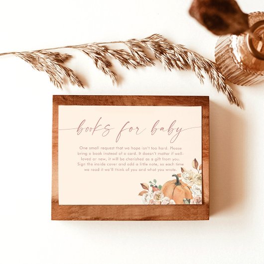 Boho Boeken voor Baby Kaart, Herfst Pompoen Baby s Kaart