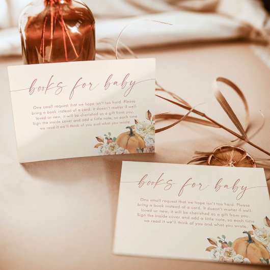 Boho Boeken voor Baby Kaart, Herfst Pompoen Baby s Kaart