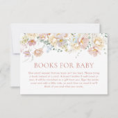 Boho Boeken voor Baby Kaart, Wildflower Baby showe Kaart (Voorkant)