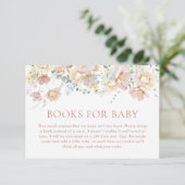 Boho Boeken voor Baby Kaart, Wildflower Baby showe Kaart (Staand voorkant)