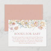 Boho Boeken voor Baby Kaart, Wildflower Baby showe Kaart (Voorkant / Achterkant)