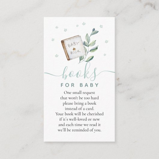Boho Boeken voor Baby shower Enclosure Kaart (Voorkant)