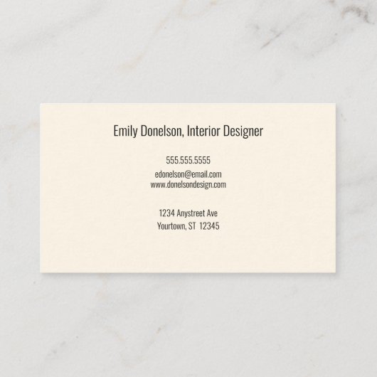 Boho Boeket Interieur Design Bloemist Visitekaartje (Achterkant)