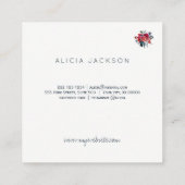 Boho boeket koper gouden bruiloft planner vierkante visitekaartje (Achterkant)