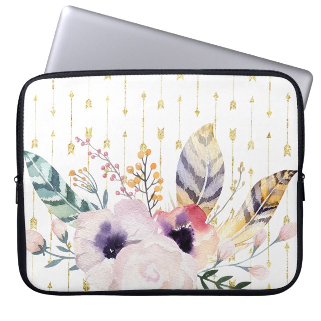 Boho Boeket Laptop Sleeve (Voorkant)