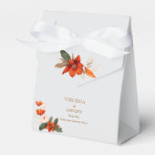 Boho boeket met vurige bloemen bedankdoosjes (Voorkant Zijde)