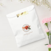 Boho boeket met vurige bloemen bedankzakje (Gezegeld)