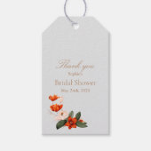 Boho boeket met vurige bloemen cadeaulabel (Voorkant)